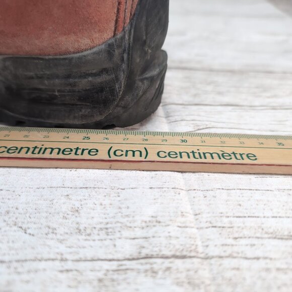 Scarpa Red Suede Leather Hiking Mountaineering Lace Up Boots - Picture 6 of 9